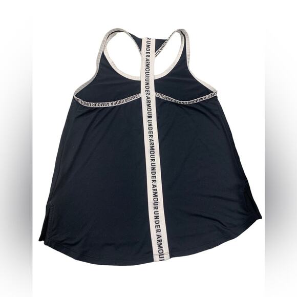 Under Armour Racerback Tank Top Activewear Running Black Size Small - Picture 2 of 5